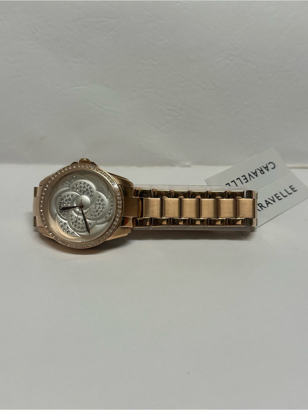 Caravelle New York Women's 44L233 Swarovski Crystal Rose Gold-Tone Watch - Picture 5 of 6